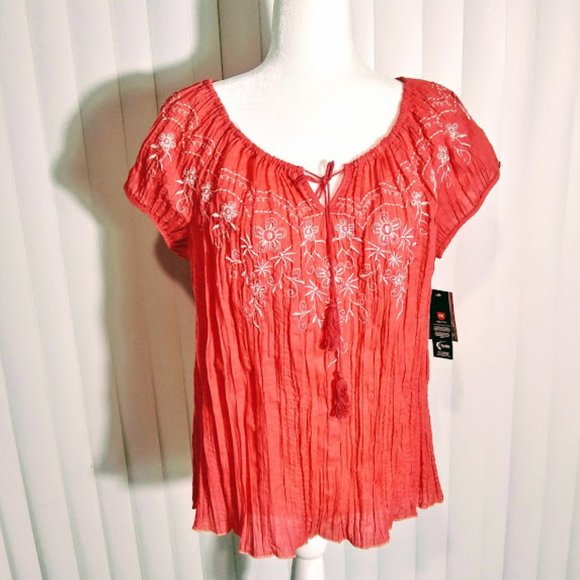 PEASANT/BOHEMIAN STYLE TOP*WOMEN 1X*BY UNIQUE SPECTRUM - Picture 2 of 8